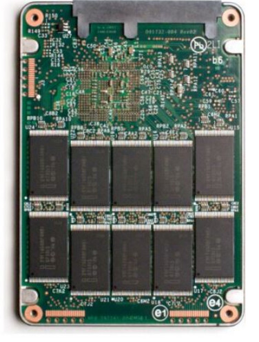 Inside view of an SSD.